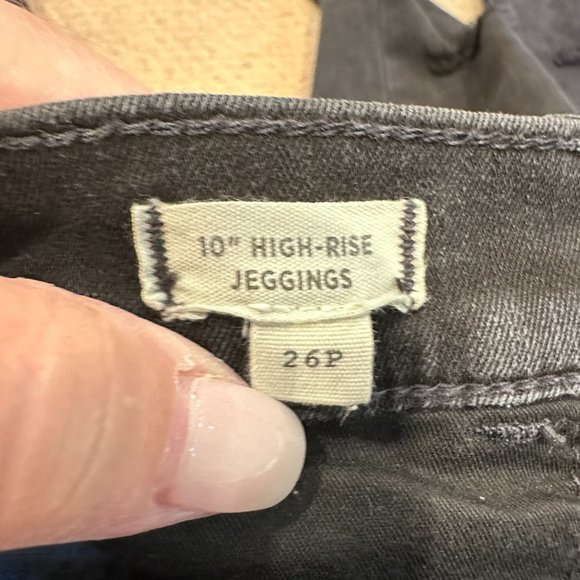 Madewell Jeans 10" High-Rise Roadtripper Skinny Boho Black Distress Sz 26P K9922 - Picture 4 of 15